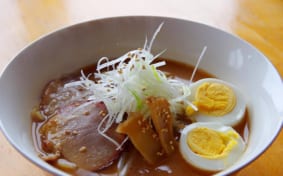 soup with meat and egg