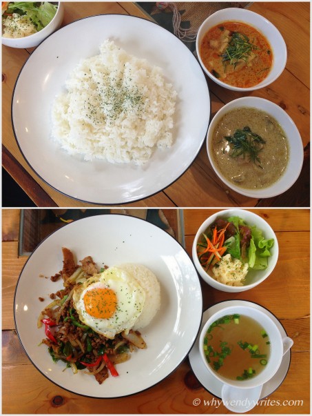 Picture 3 Hochi Hochi Thai Cuisine Top Red and Green 2 Curry Set Bottom Gapaoraisu