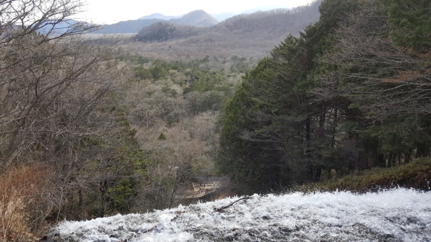At the top of Yudaki Falls.
