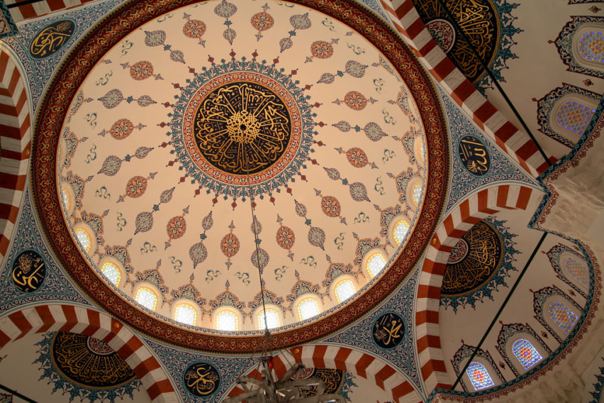 Interior ceiling of Tokyo Camii