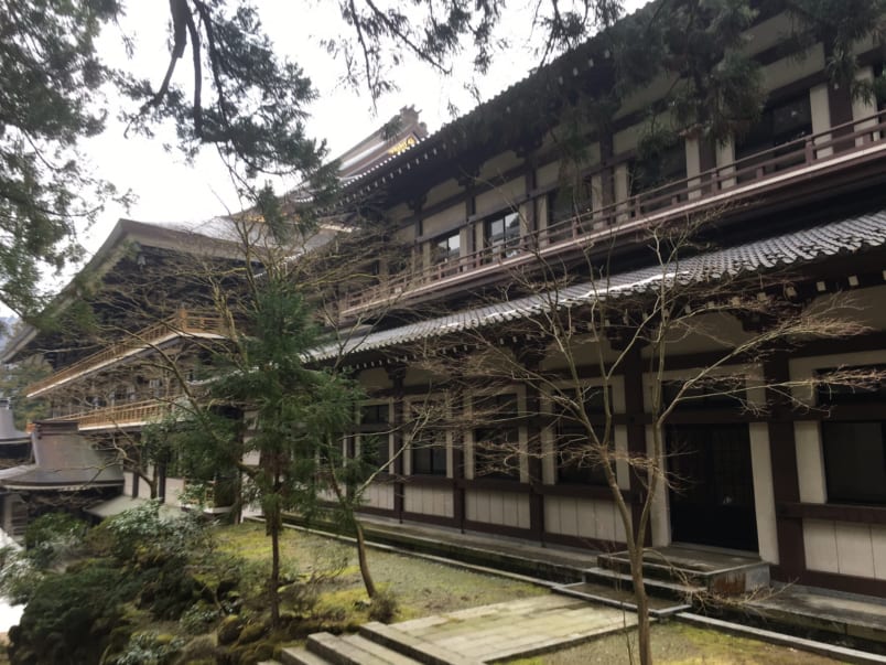 Side exterior of a Japanese Buddhist temple
