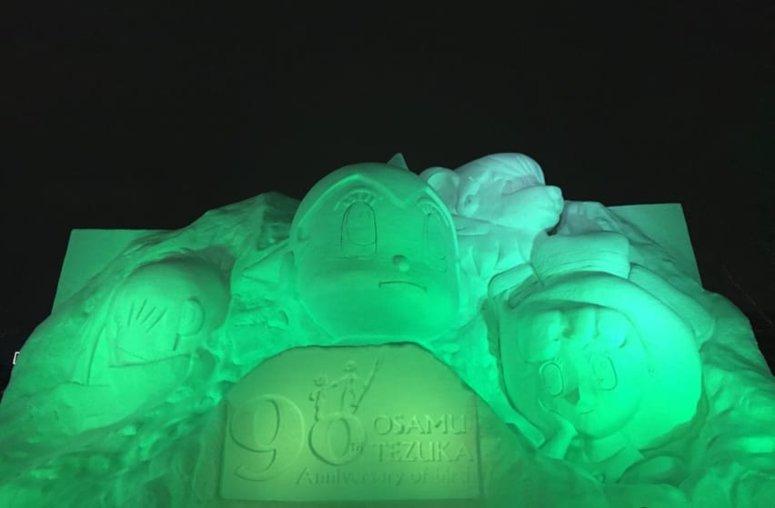 Osamu Tezuka’s famous manga characters - Black Jack, Astroboy, Leo, and Sapphire