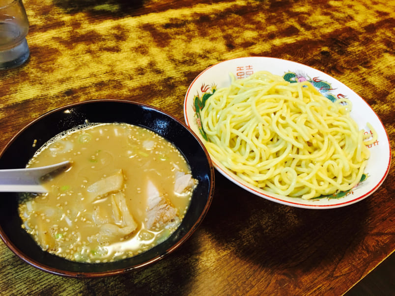 Bowl of Tsukemen noodles at Matsumoto City's Zunpachi Ramen