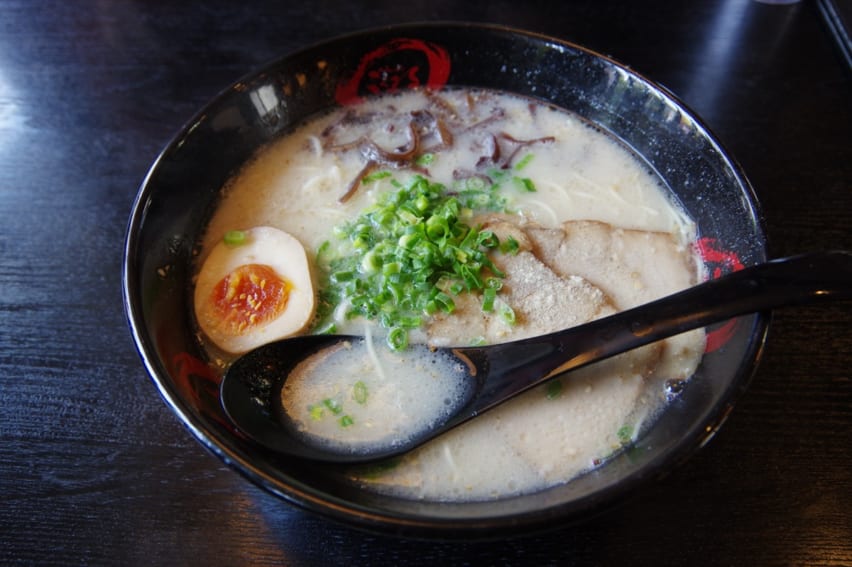 Bowl of tonkotsu ramen in Japan