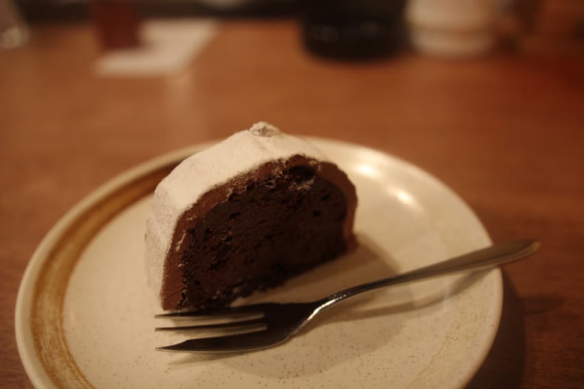 A cake at Mori no Tokee coffeeshop, Ningle Terrace, Furano, Hokkaido, Japan
