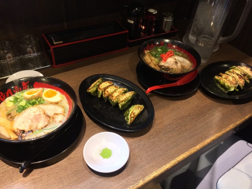 Matcha gyoza dumplings