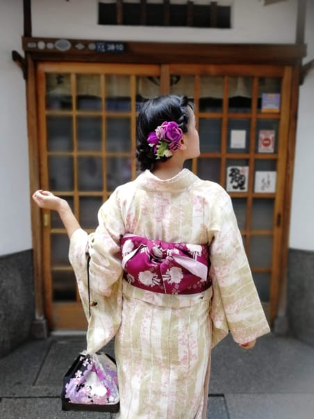 The author in kimono