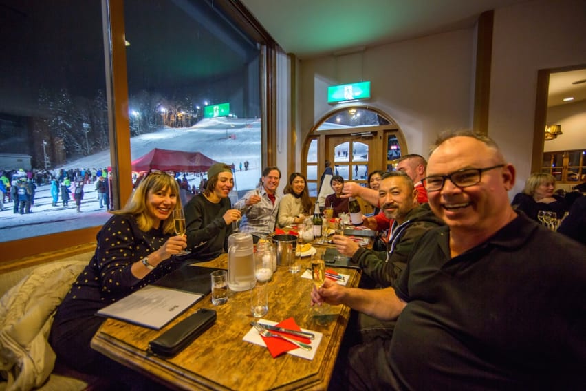 Diners enjoying their meal at the Marillen Hotel