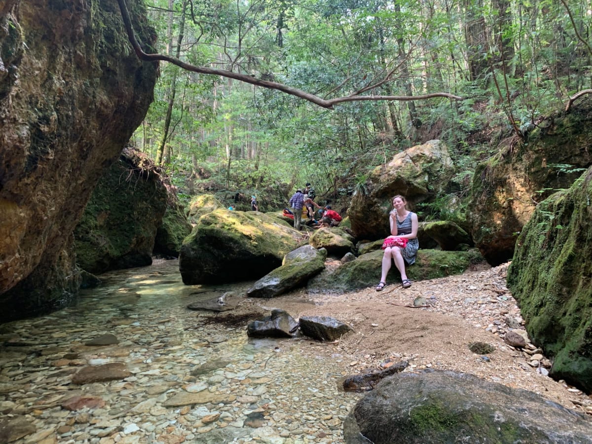 Cooling off in the river at Chiwakyo
