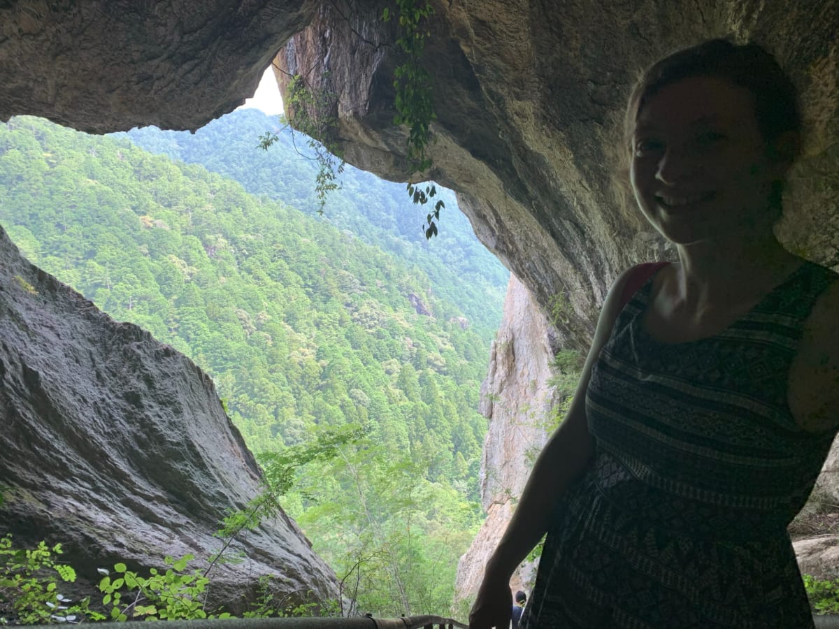 View from the cave at the top of Chiwakyo