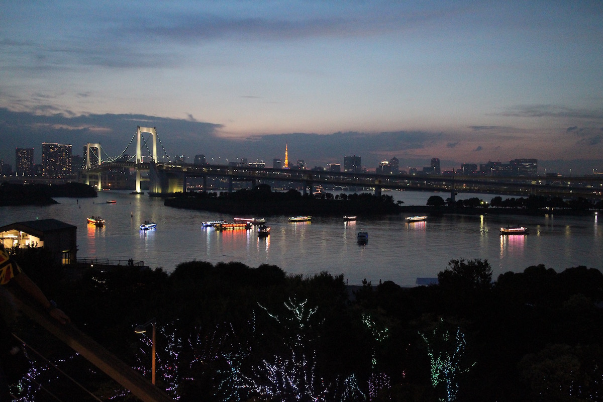 City and Bay Views at Night