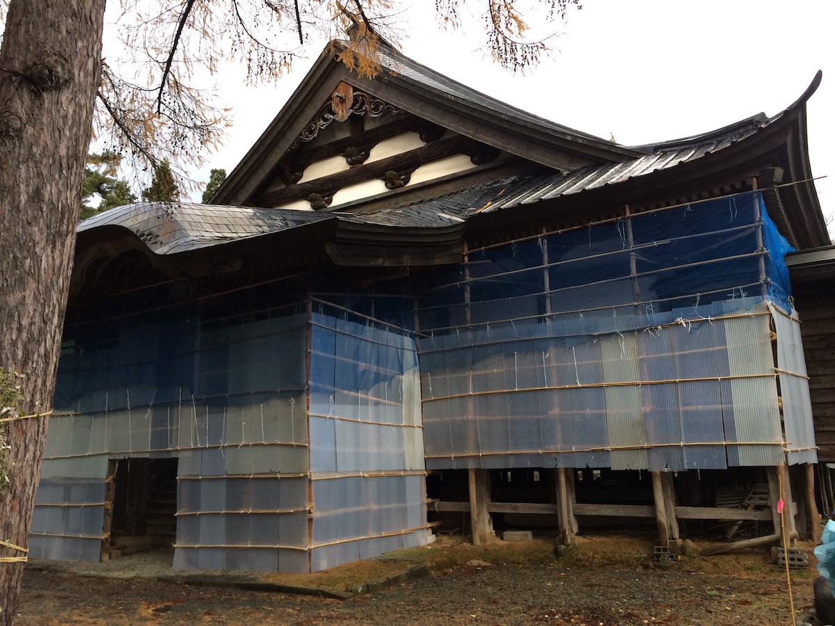 Churenji temple with winter paneling