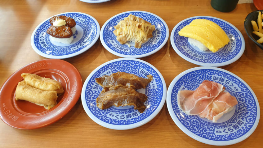 Non-Seafood Selections at Kura Sushi